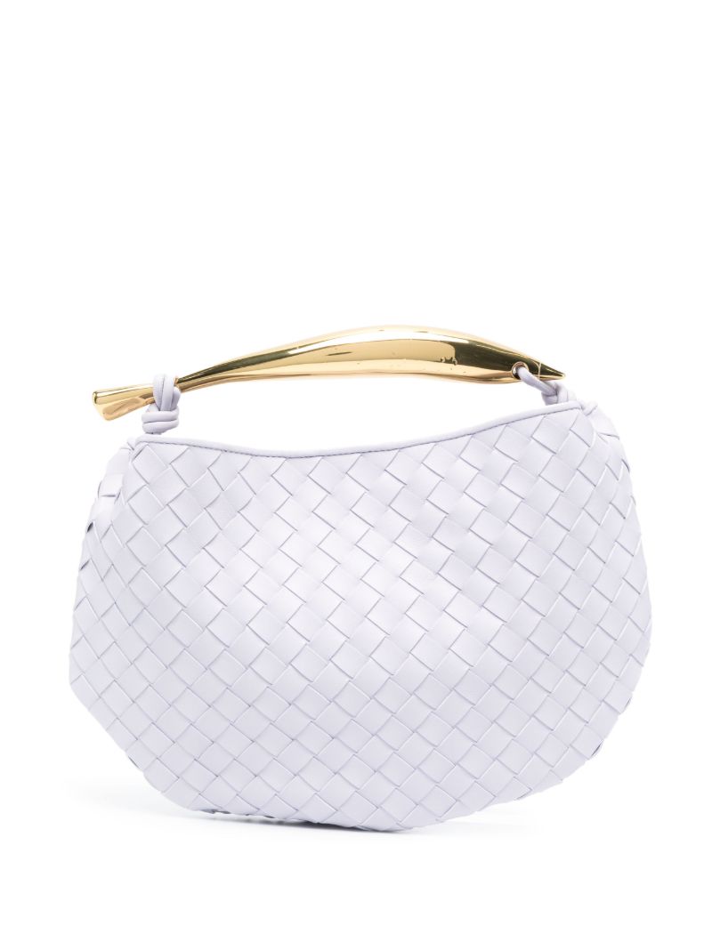 Purple Sardine Leather Top Handle Bag