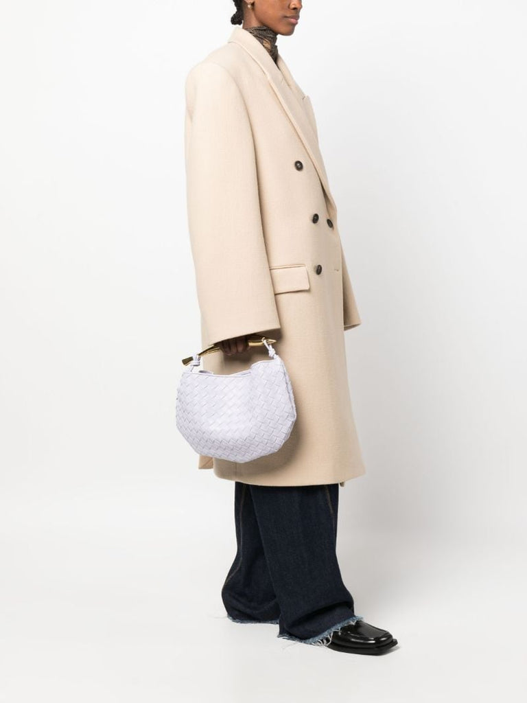 Purple Sardine Leather Top Handle Bag