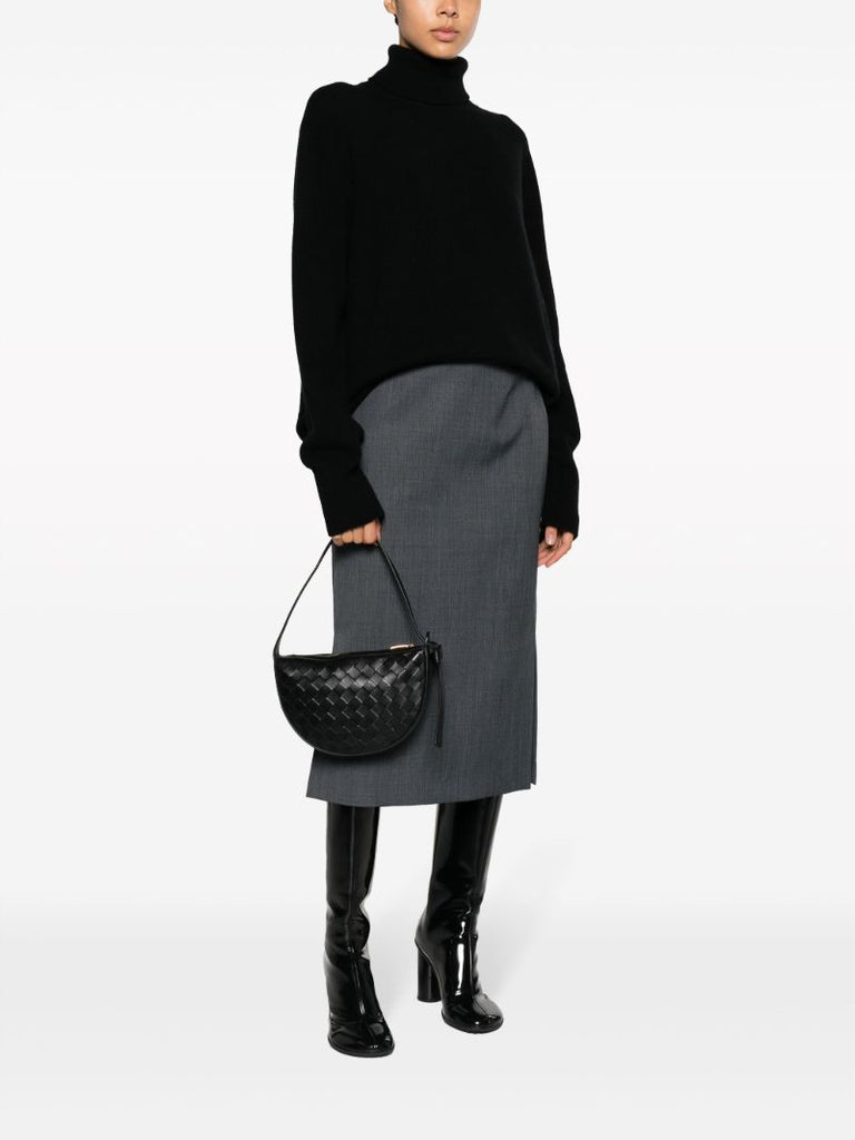 Black Mini Leather Shoulder Bag