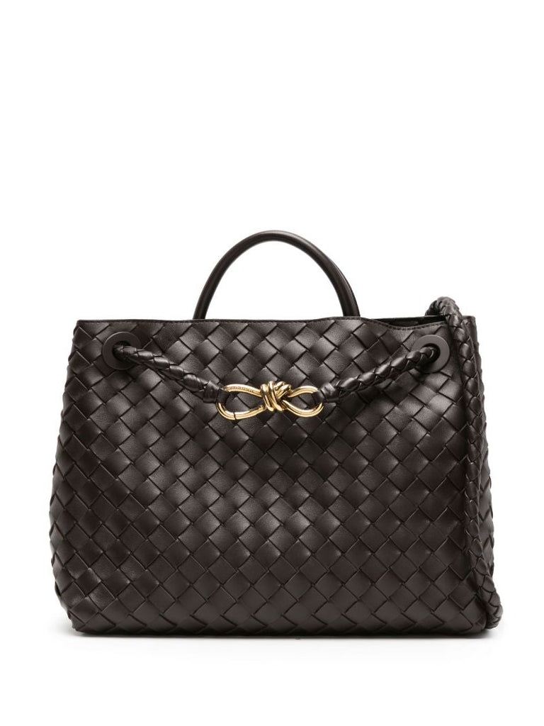 Brown Andiamo Medium Leather Tote Bag