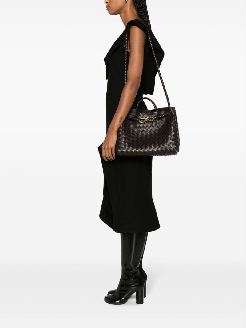 Brown Andiamo Medium Leather Tote Bag