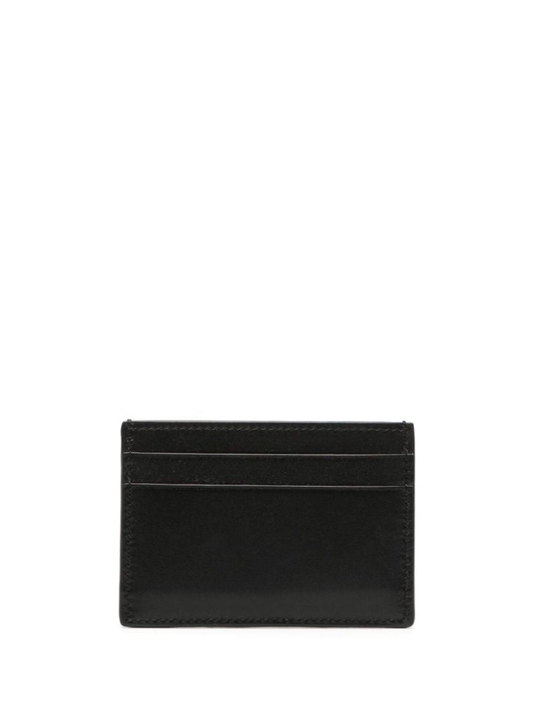 Black Logo-embossed Leather Card Holder