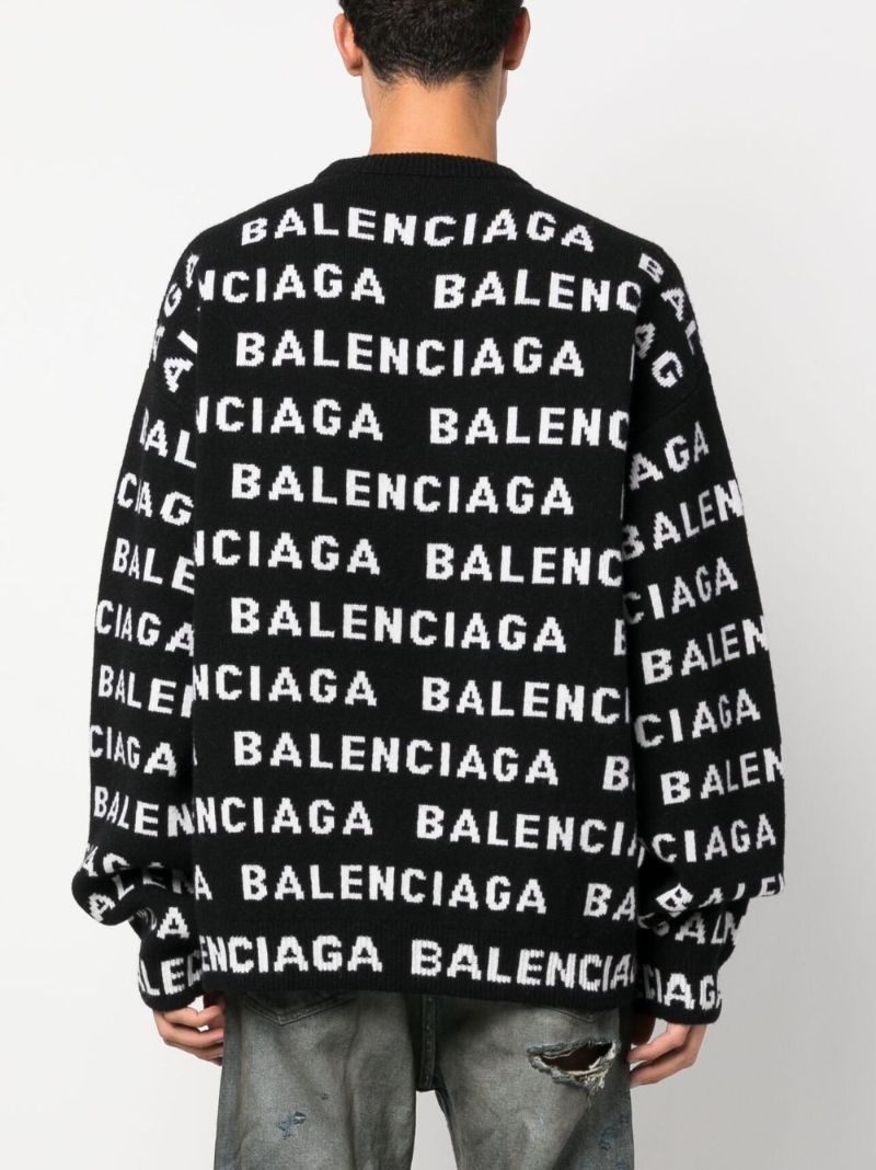 Black Logo-intarsia Wool Sweater