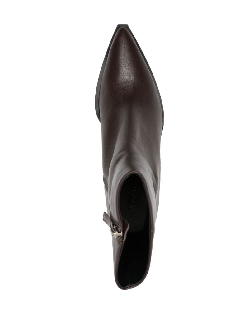 Brown Odin 85 Leather Ankle Boots