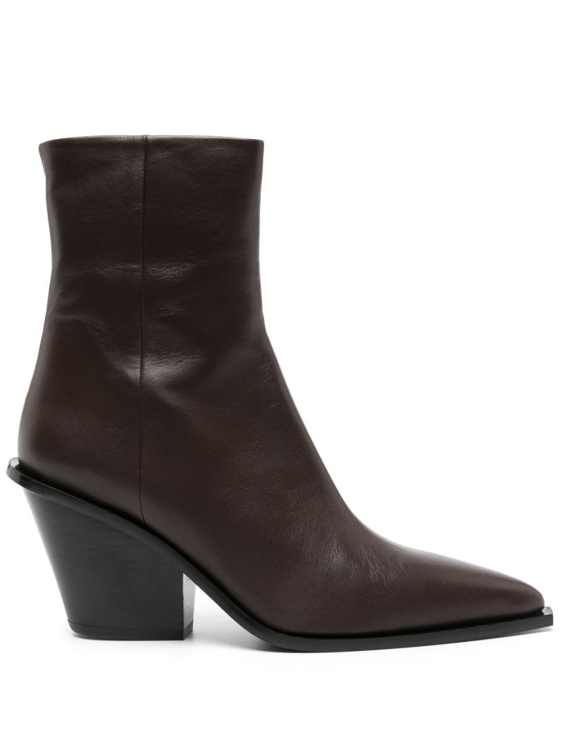 Brown Odin 85 Leather Ankle Boots