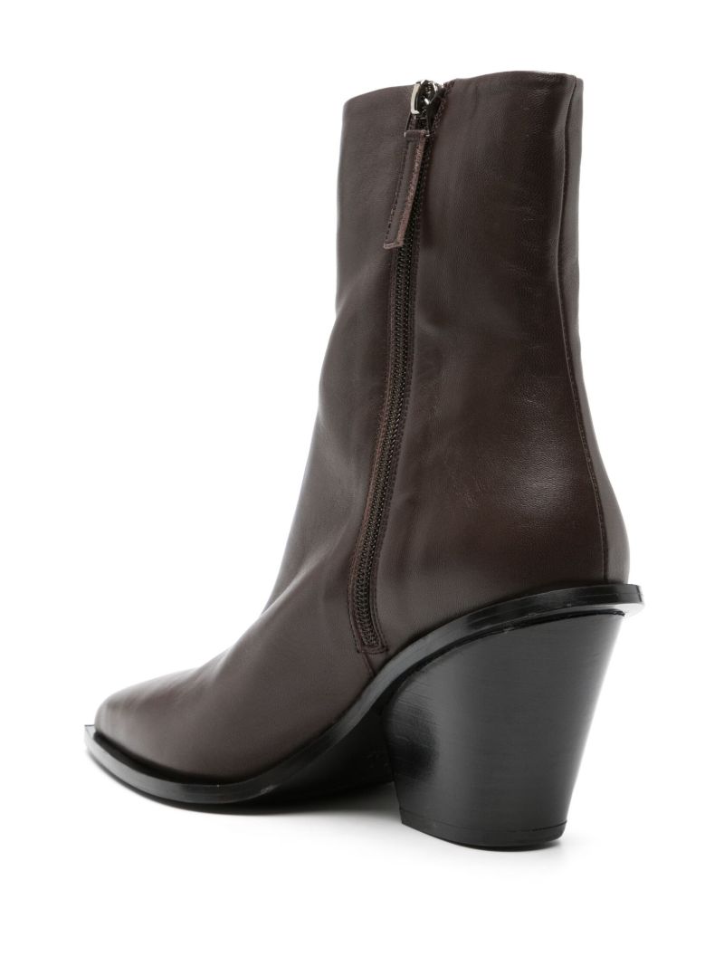 Brown Odin 85 Leather Ankle Boots