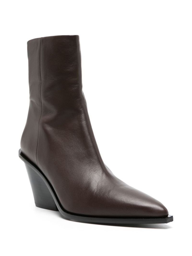 Brown Odin 85 Leather Ankle Boots
