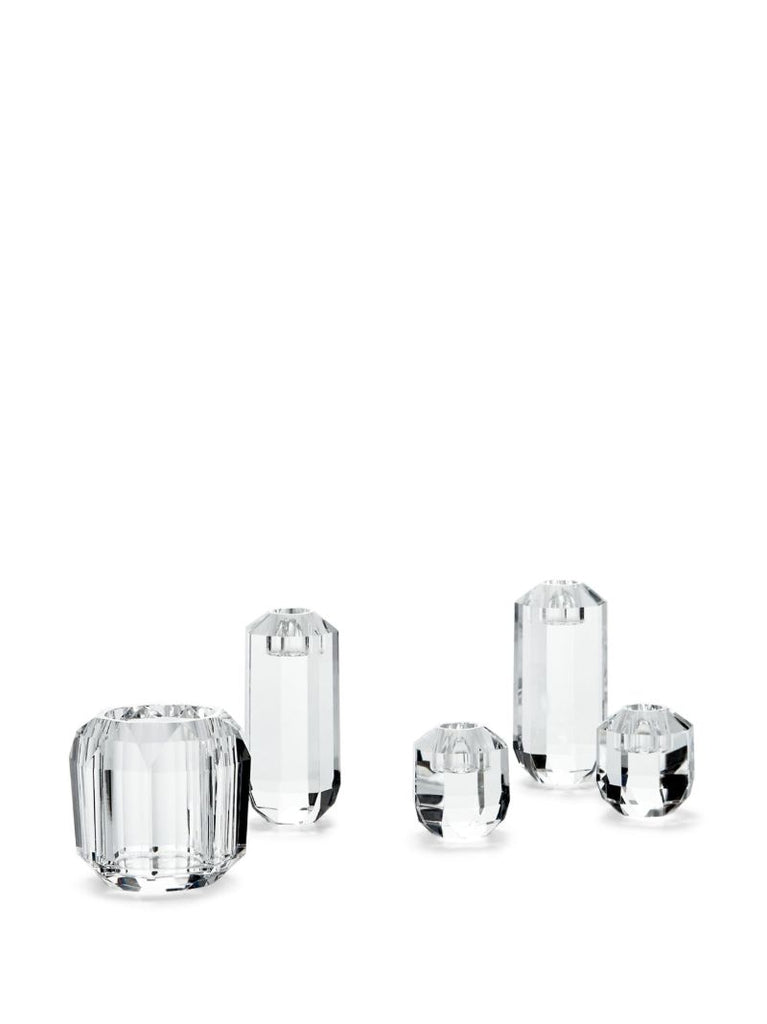 Clear Leigh Faceted Crystal Votive