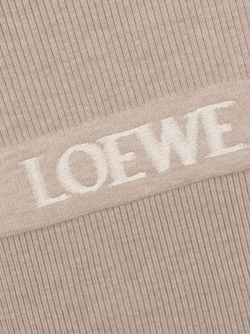 Neutral Blurred-logo Wool Scarf