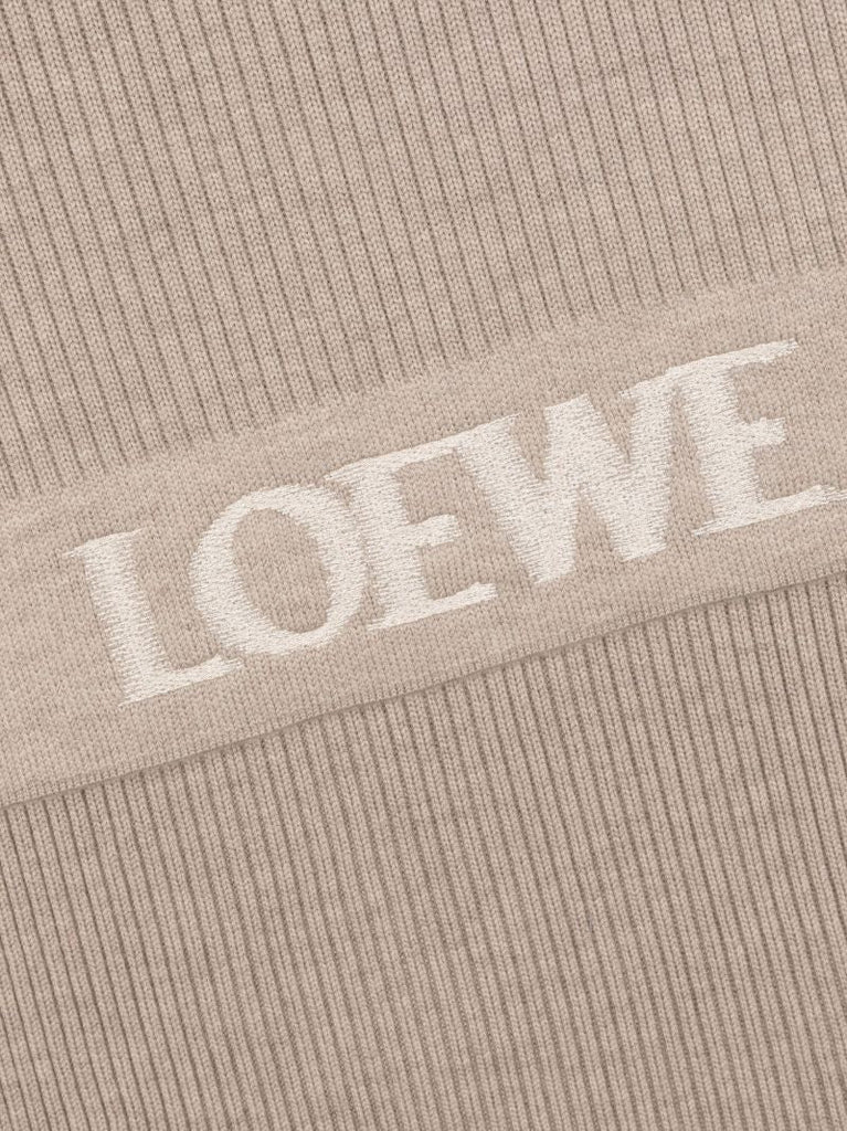 Neutral Blurred-logo Wool Scarf