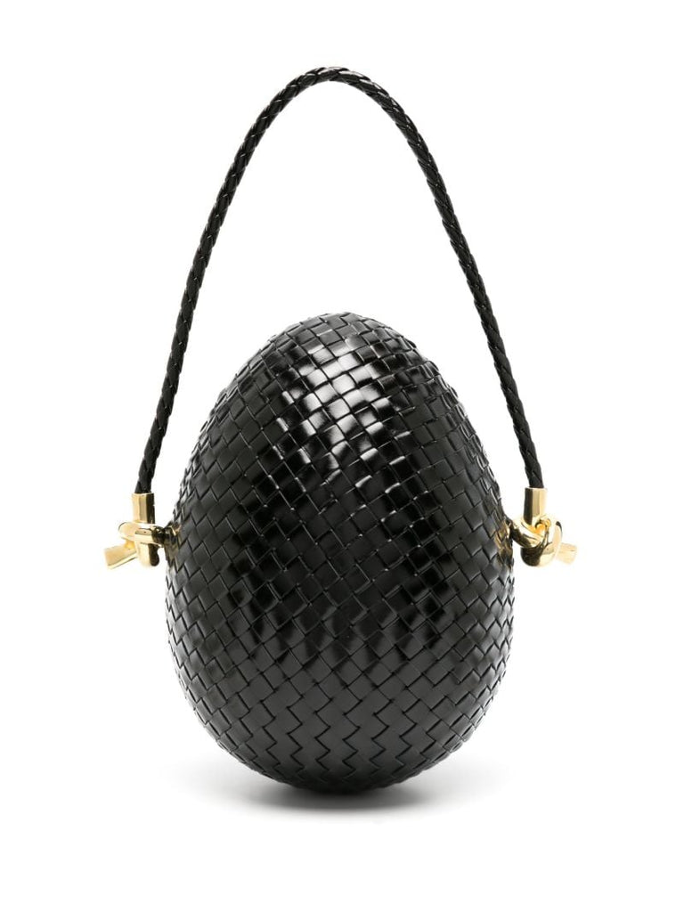 Black Uovo Intreccio-leather Tote Bag