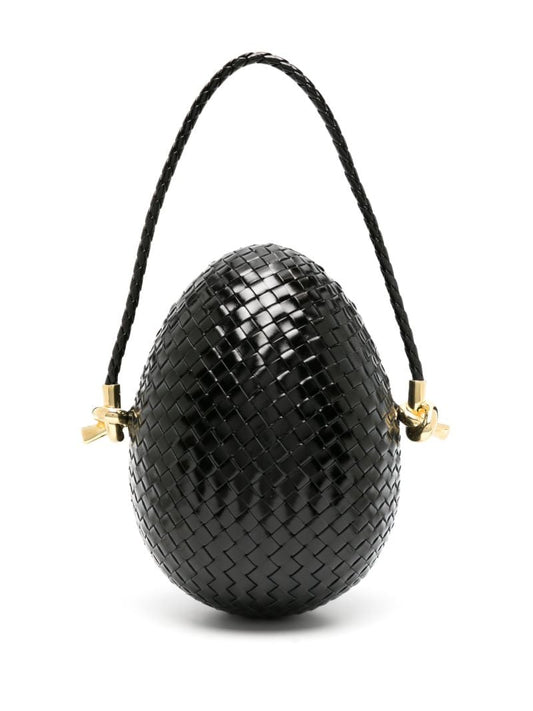Black Uovo Intreccio-leather Tote Bag