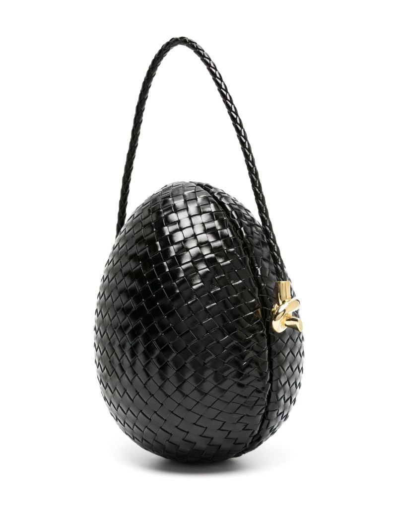 Black Uovo Intreccio-leather Tote Bag