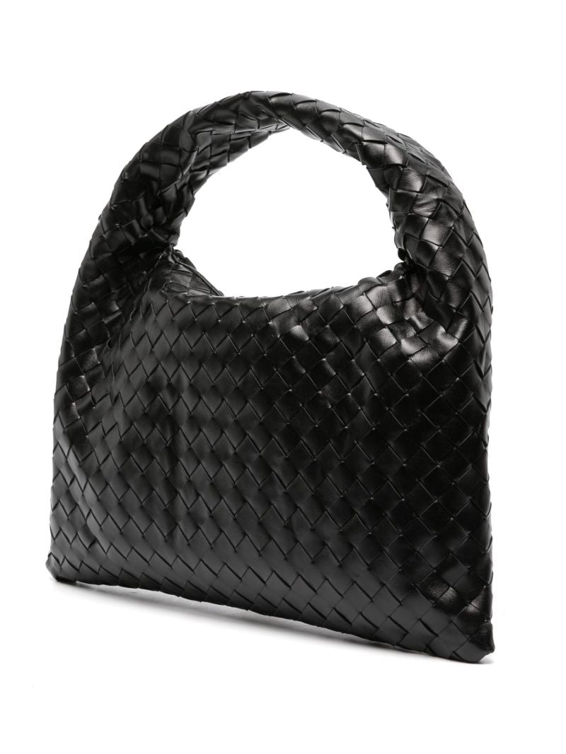 Black Small Hop Leather Tote Bag