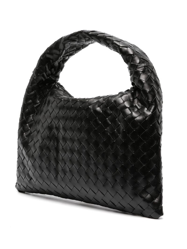 Black Small Hop Leather Tote Bag