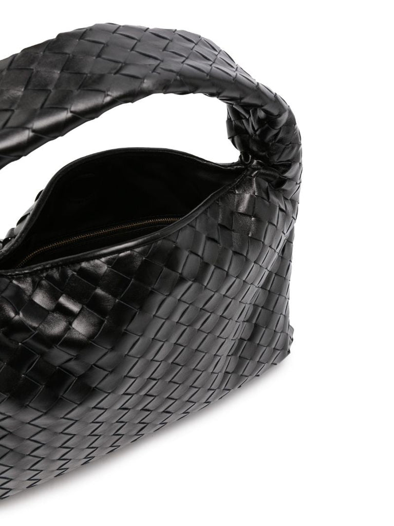 Black Small Hop Leather Tote Bag