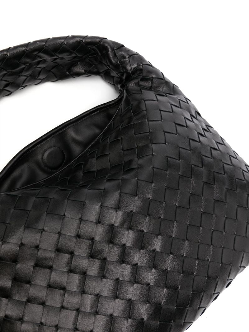 Black Small Hop Leather Tote Bag