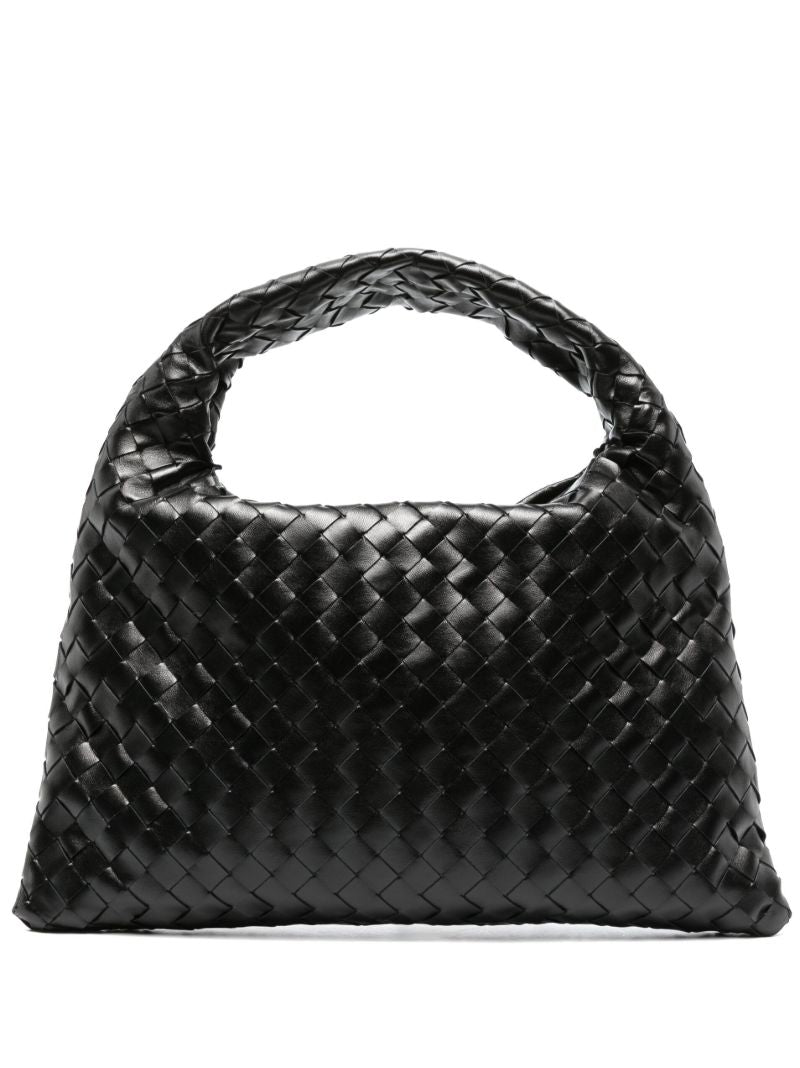 Black Small Hop Leather Tote Bag
