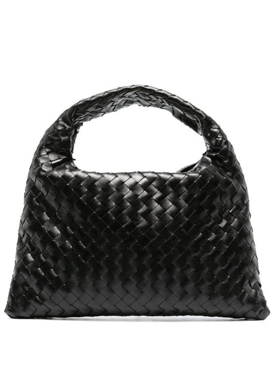 Black Small Hop Leather Tote Bag