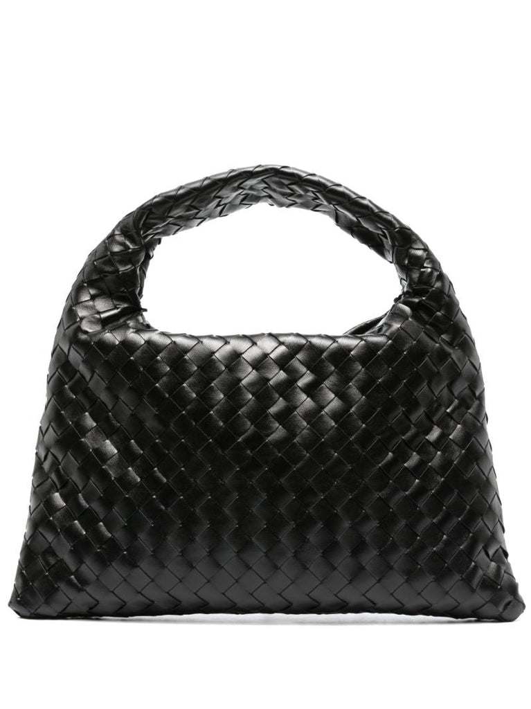 Black Small Hop Leather Tote Bag