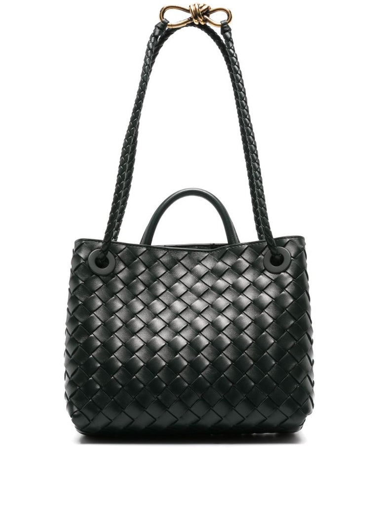 Blue Small Andiamo Leather Tote Bag