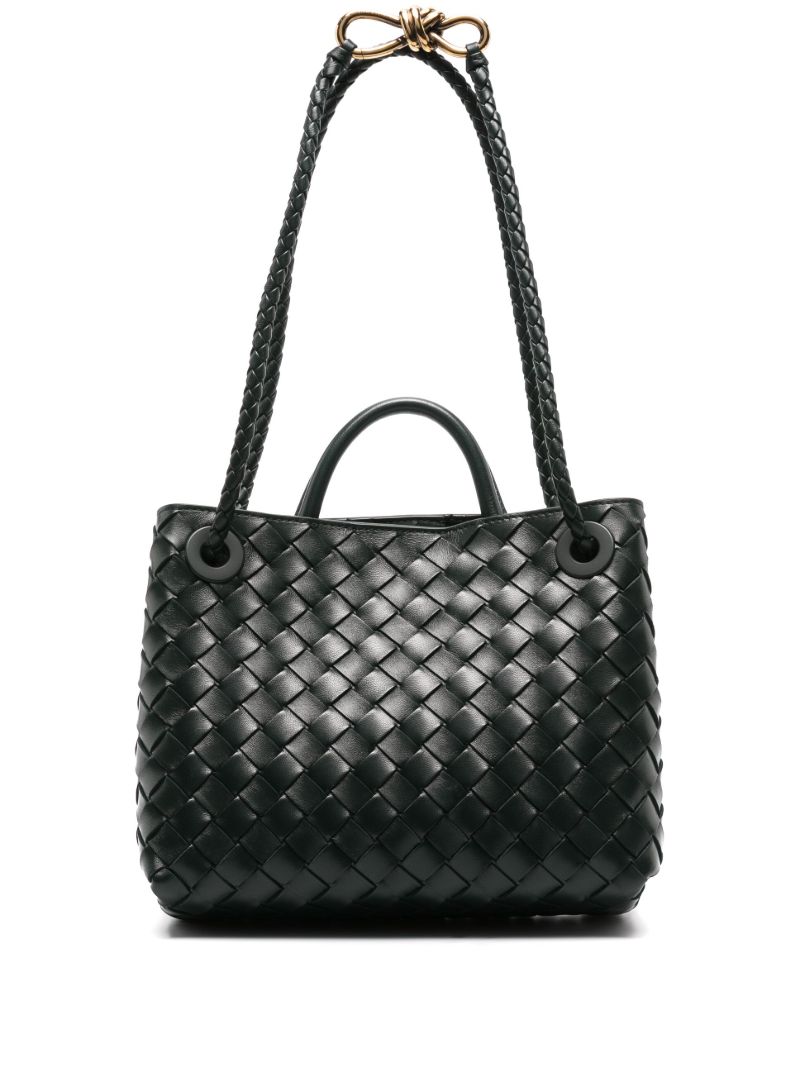 Blue Small Andiamo Leather Tote Bag