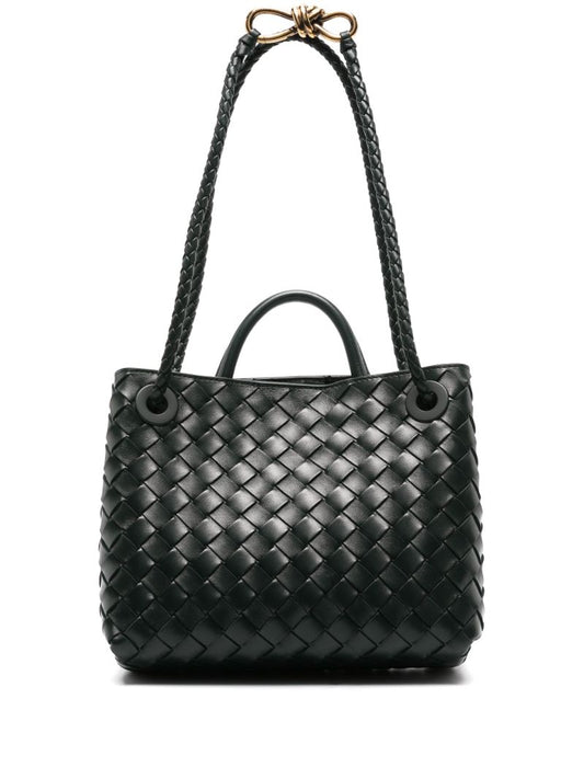 Blue Small Andiamo Leather Tote Bag