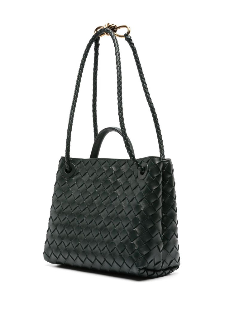 Blue Small Andiamo Leather Tote Bag