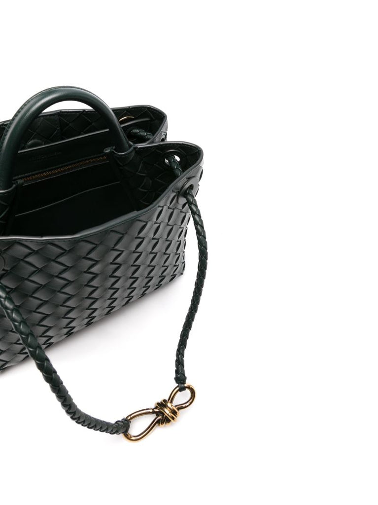 Blue Small Andiamo Leather Tote Bag