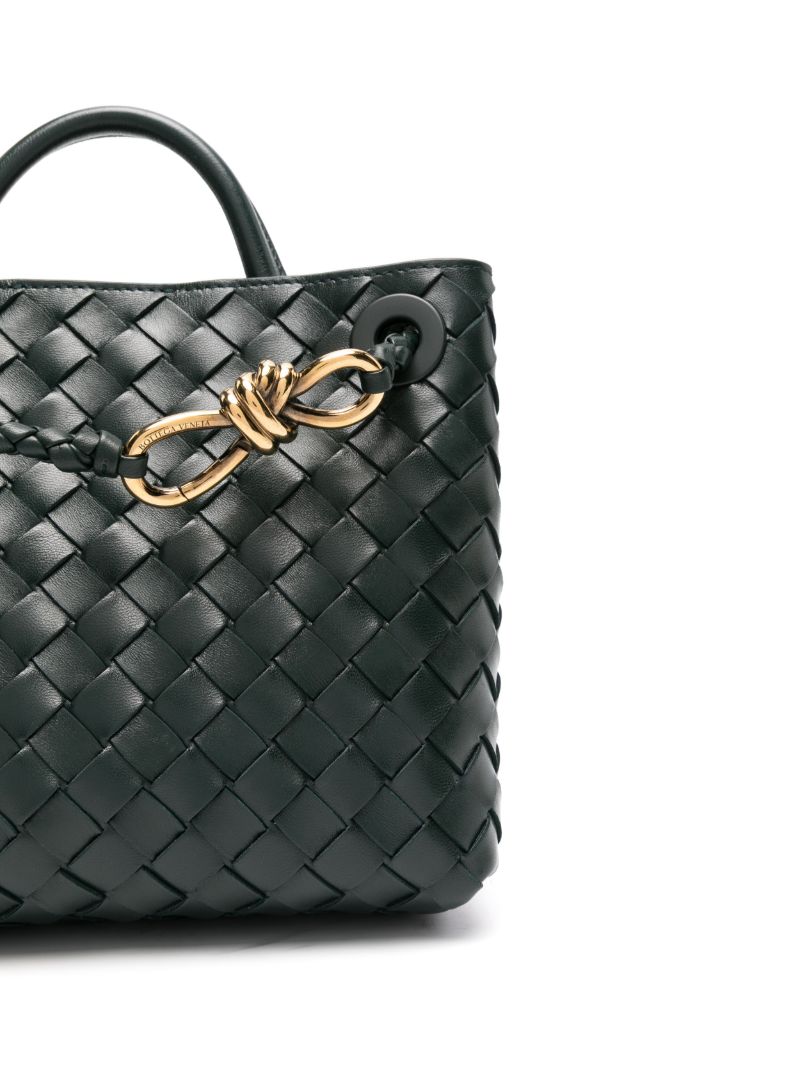 Blue Small Andiamo Leather Tote Bag