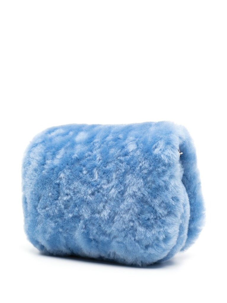Blue Puffer Goya Shearling Mini Bag