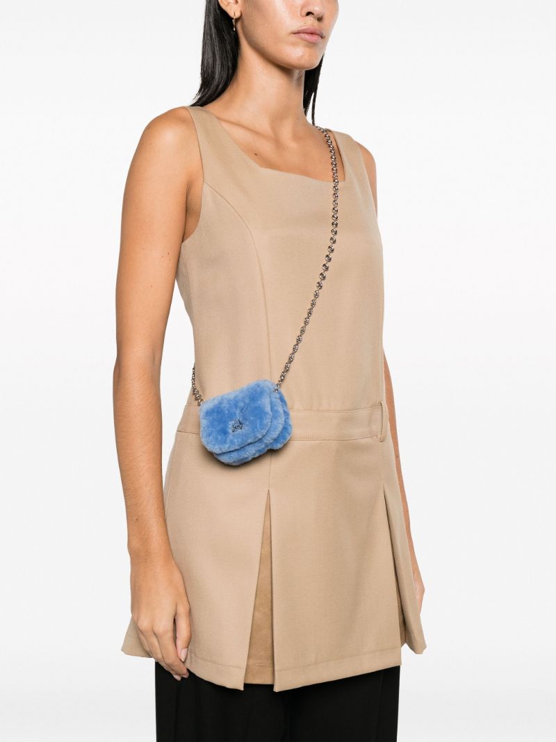 Blue Puffer Goya Shearling Mini Bag