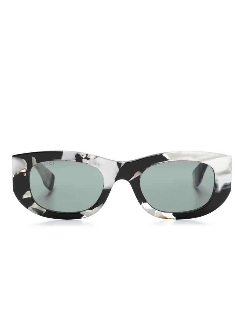 Black Nouvelle Vague Rectangle-frame Sunglasses