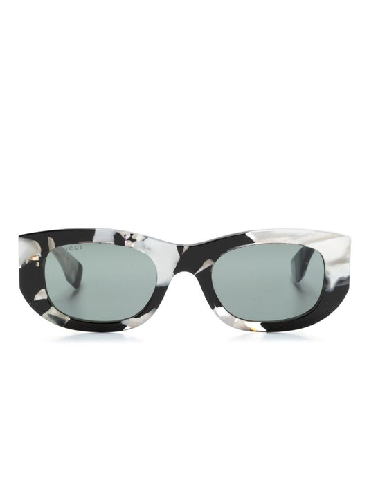 Black Nouvelle Vague Rectangle-frame Sunglasses