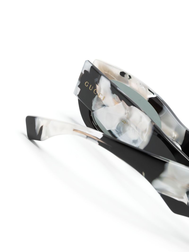 Black Nouvelle Vague Rectangle-frame Sunglasses