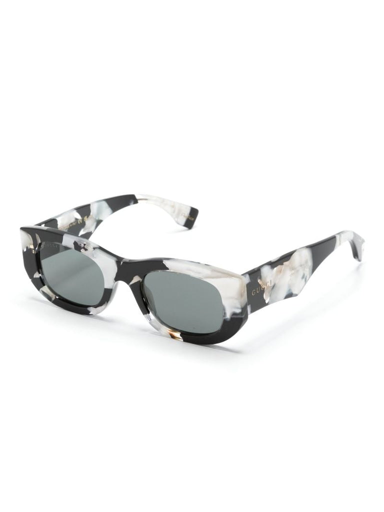 Black Nouvelle Vague Rectangle-frame Sunglasses