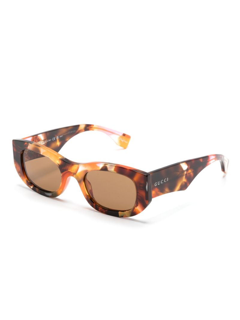 Orange Nouvelle Vague Rectangle-frame Sunglasses
