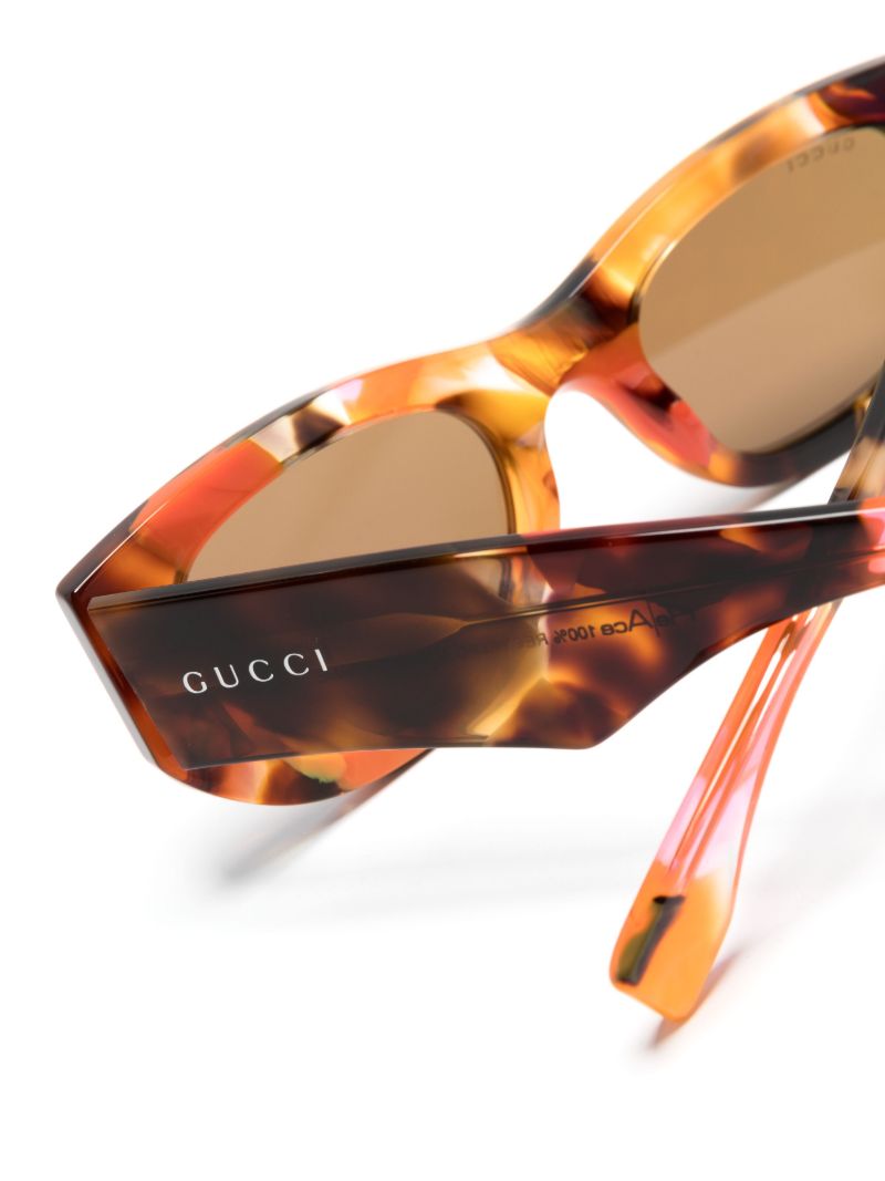 Orange Nouvelle Vague Rectangle-frame Sunglasses
