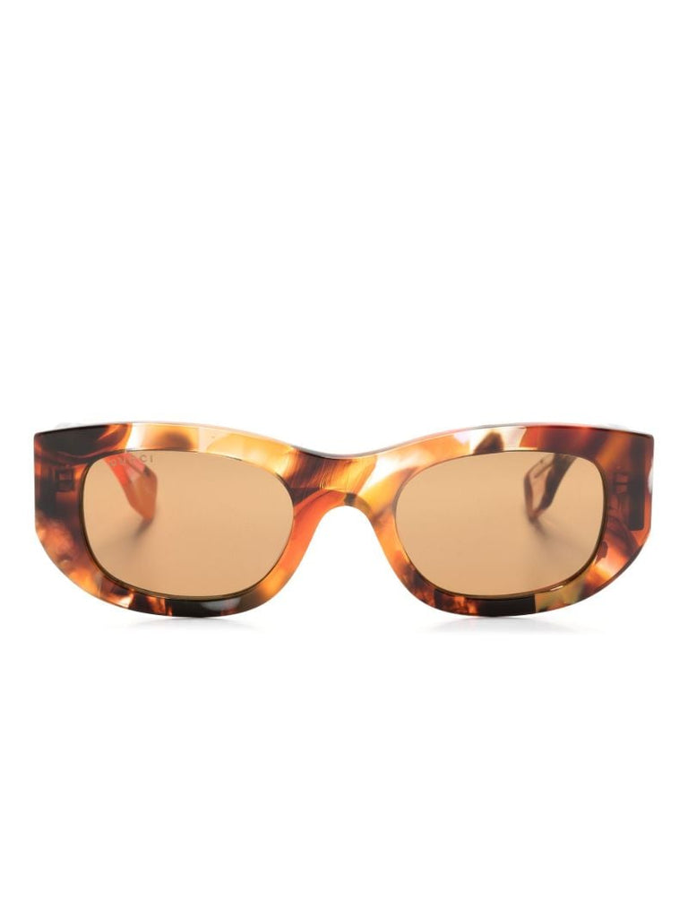 Orange Nouvelle Vague Rectangle-frame Sunglasses