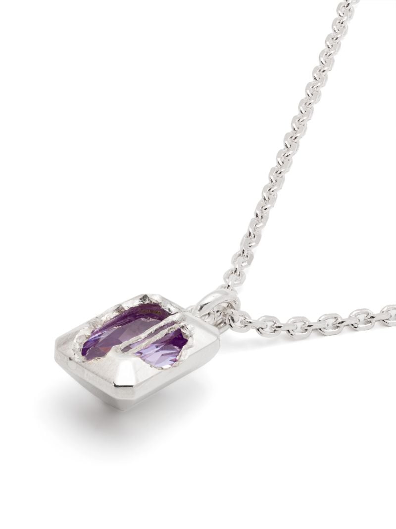 Sterling Silver Quartz Pendant Necklace