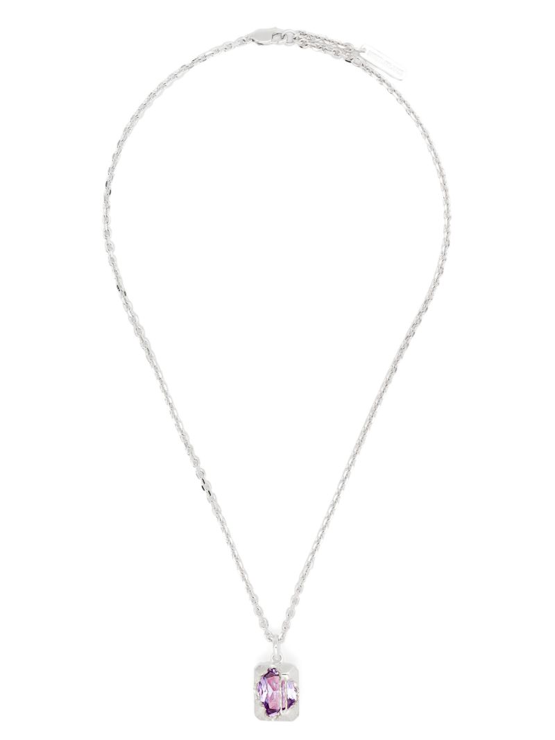 Sterling Silver Quartz Pendant Necklace