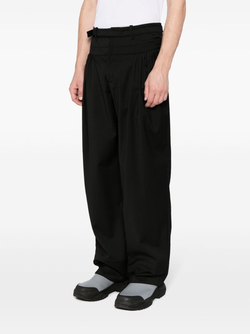 Black Solon Straight-leg Trousers