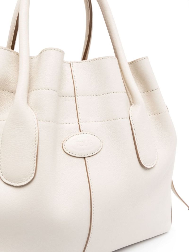 Neutral Di Small Leather Tote Bag