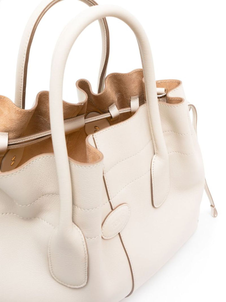Neutral Di Small Leather Tote Bag