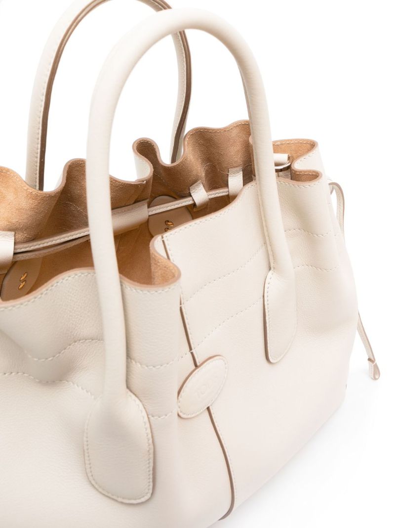 Neutral Di Small Leather Tote Bag