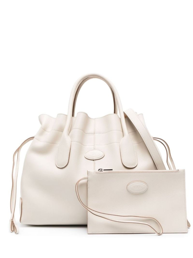 Neutral Di Small Leather Tote Bag