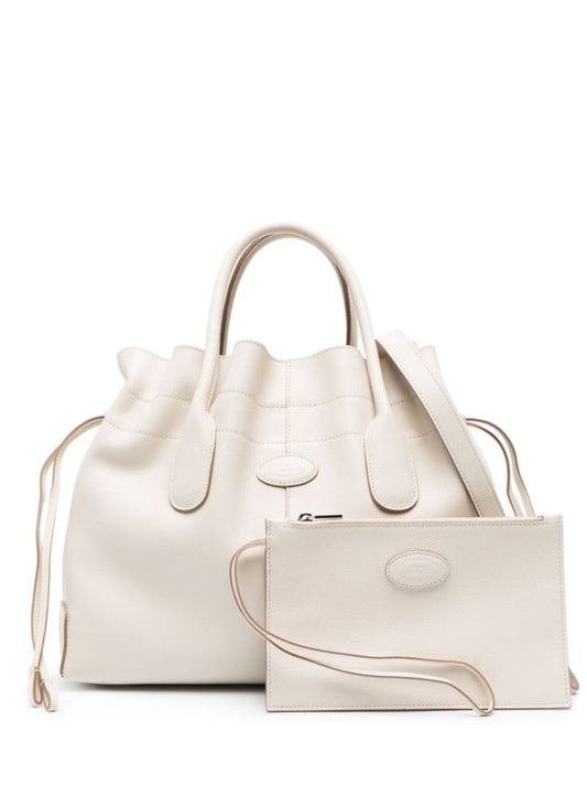Neutral Di Small Leather Tote Bag