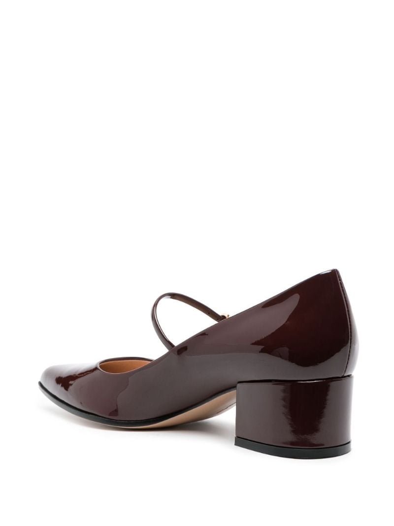 Red Mary Ribbon Patent-leather Pumps