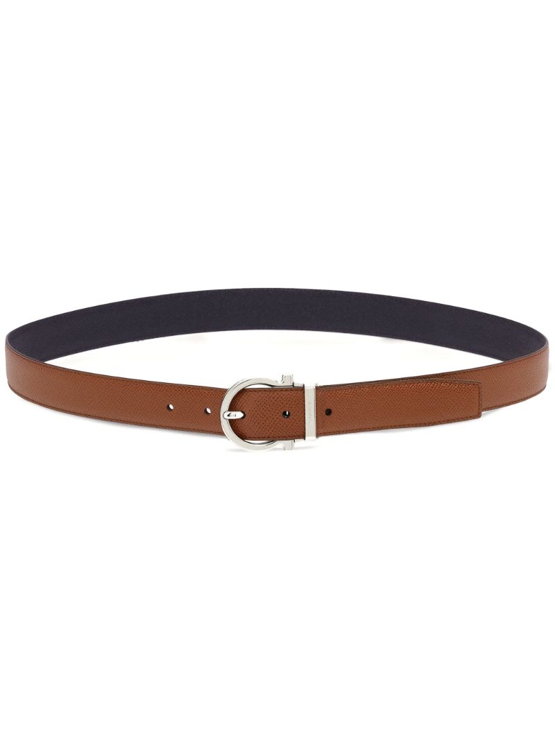 Brown Gancini Reversible Leather Belt
