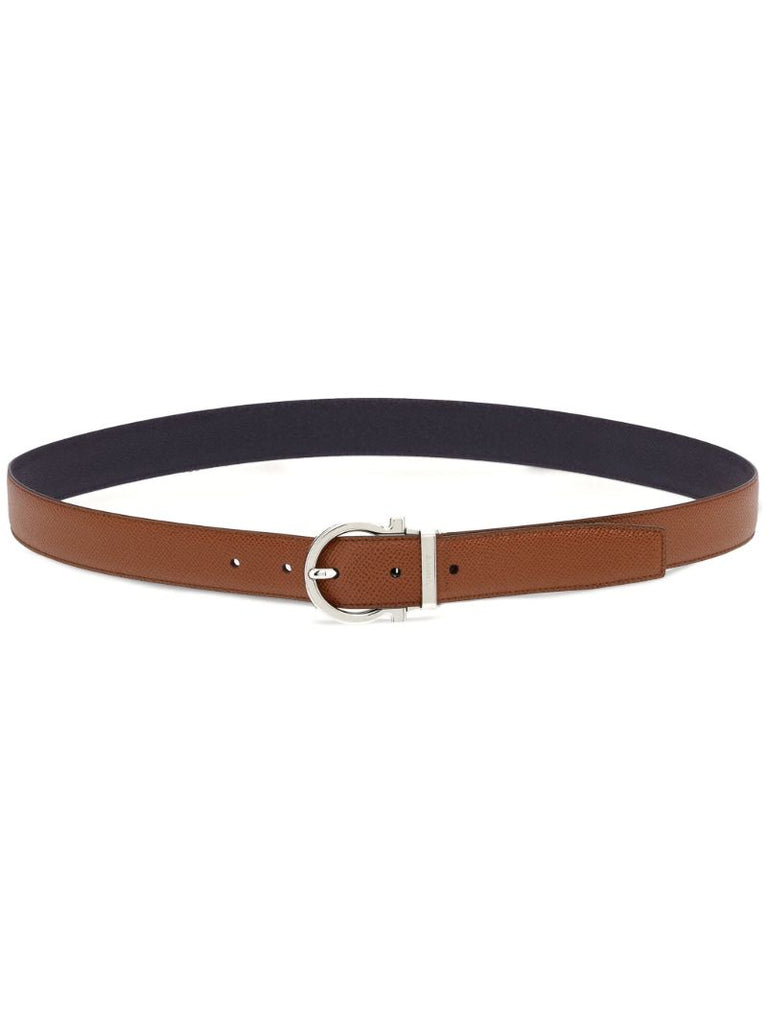 Brown Gancini Reversible Leather Belt